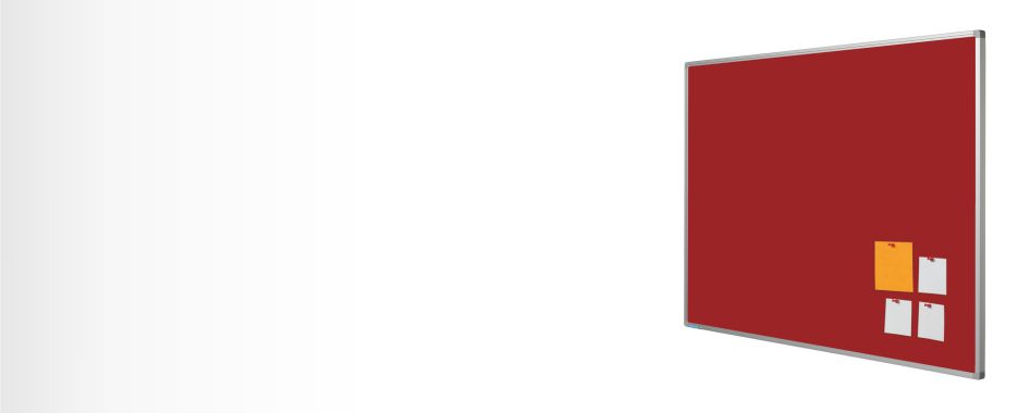 Nástěnka Bulletin v červené barvě