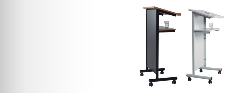 Řečnické pulty Jacob, v černé a bílé barvě